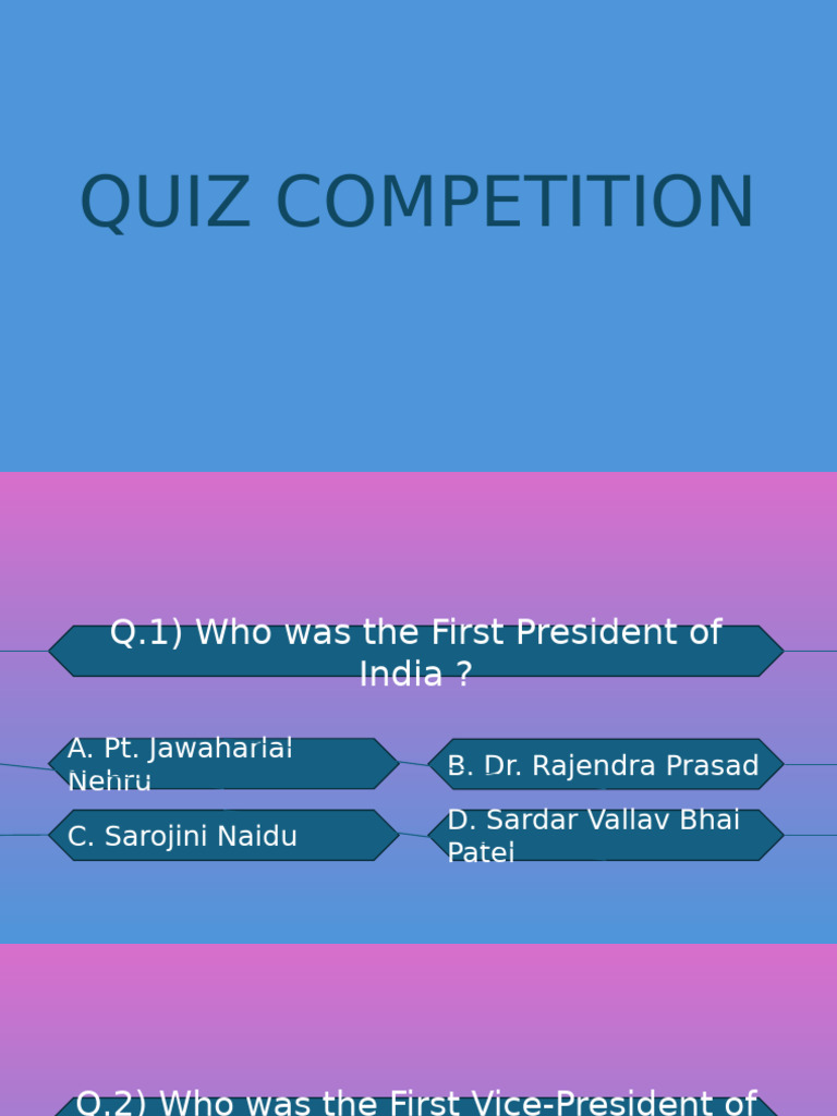 India Quiz Competition Questions | PDF