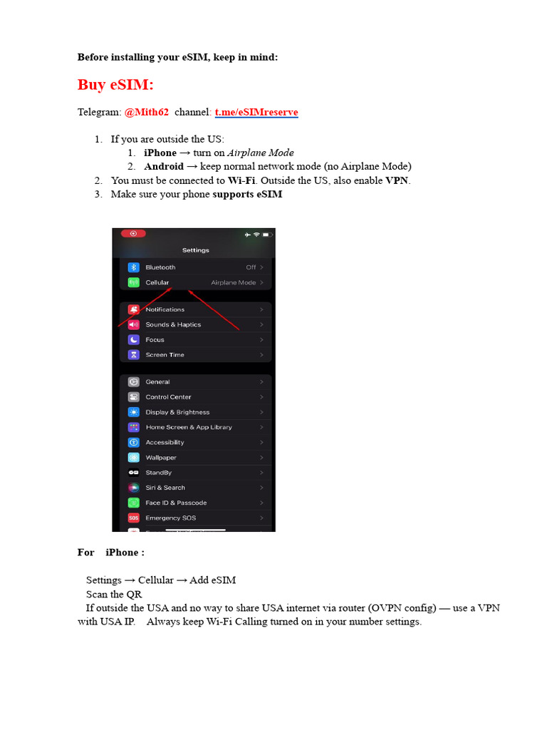eSIM Tuttorial 2025 | PDF