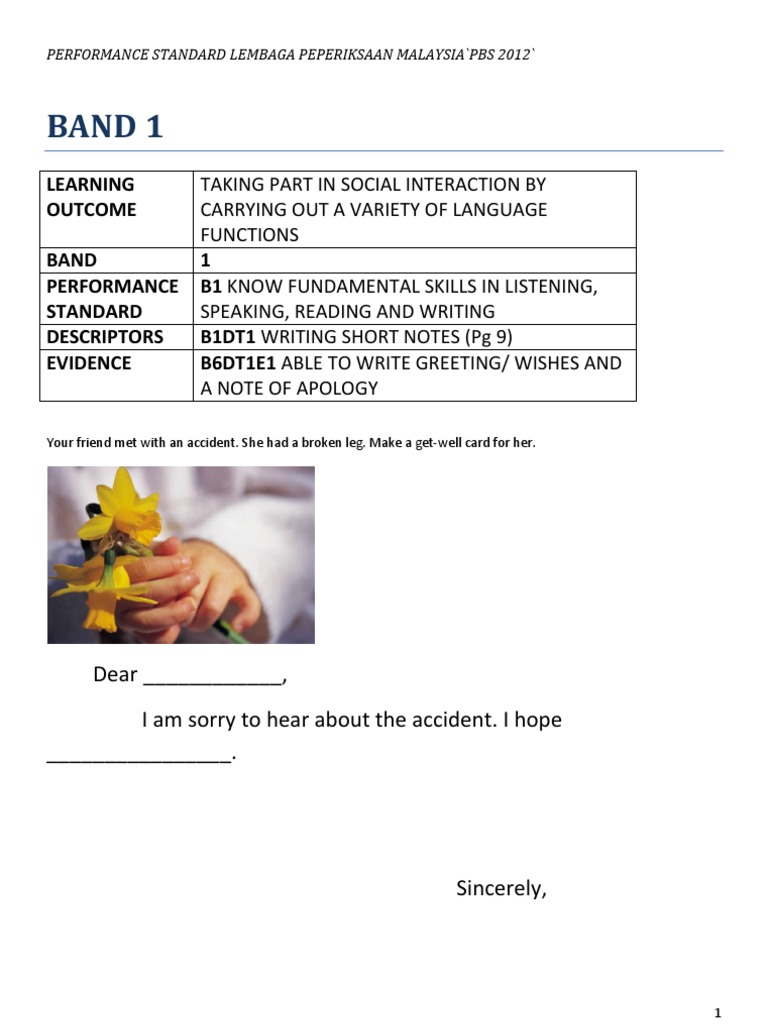 English Language PBS Writing Revised BAND 1-6 