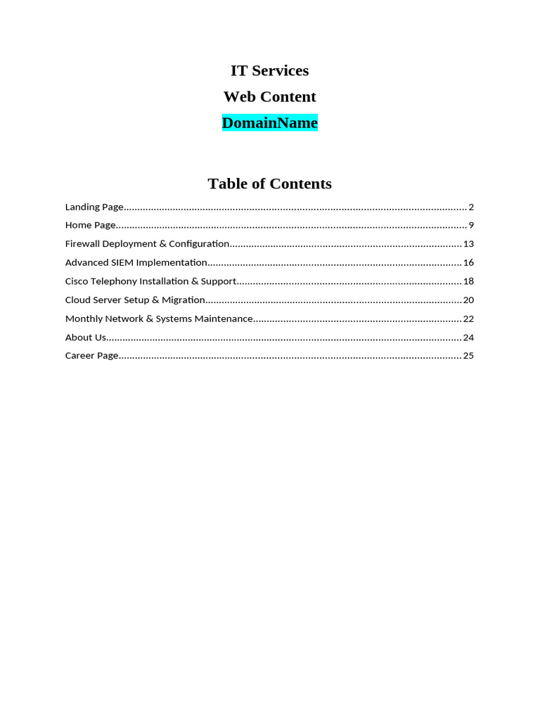 Comprehensive IT Services Overview | PDF | Cloud Computing | Firewall ...