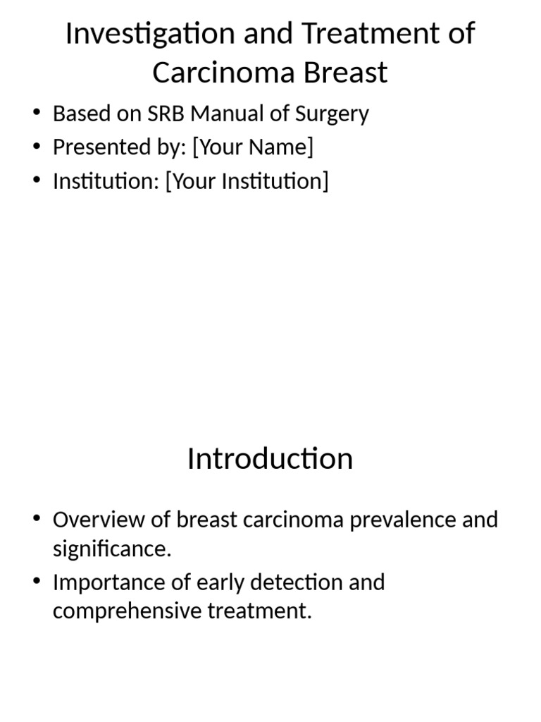 Breast Carcinoma Management Overview | PDF | Breast Cancer | Mastectomy