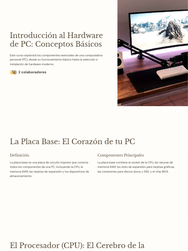 Guía Completa de Hardware de PC | PDF | Hardware de la computadora ...