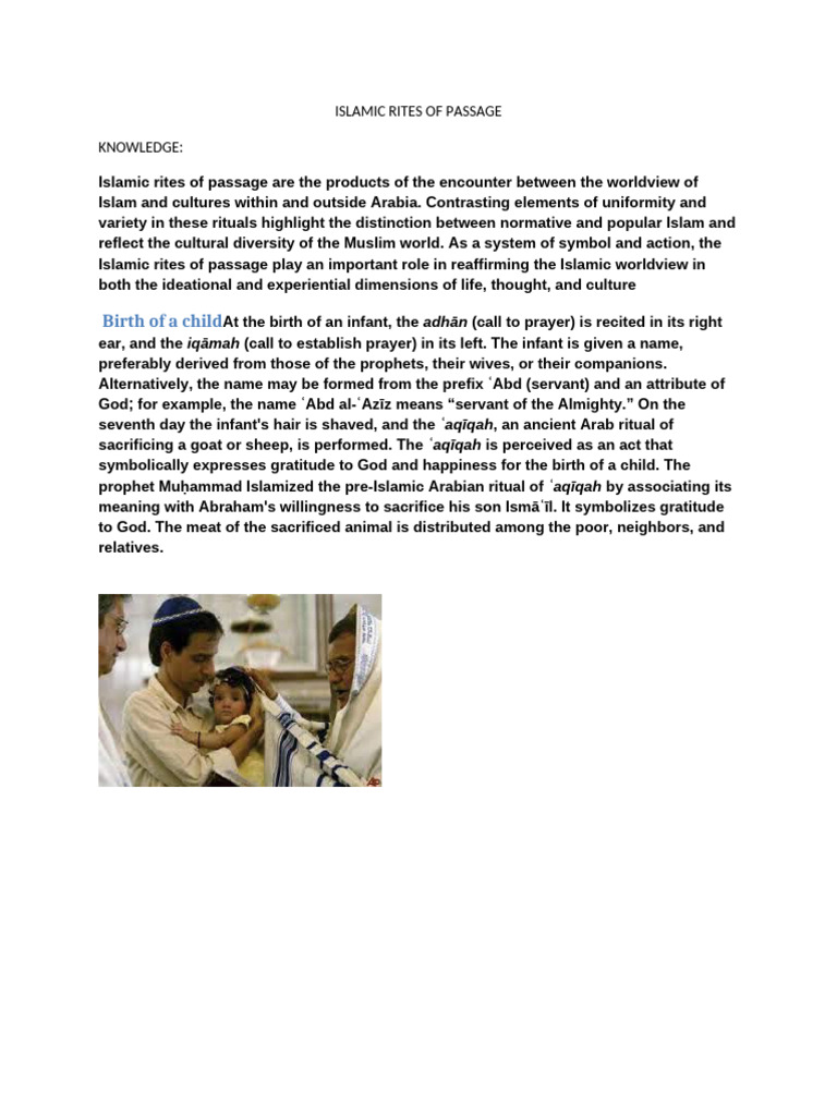 Islamic Life Cycle Rites Explained | PDF | Circumcision