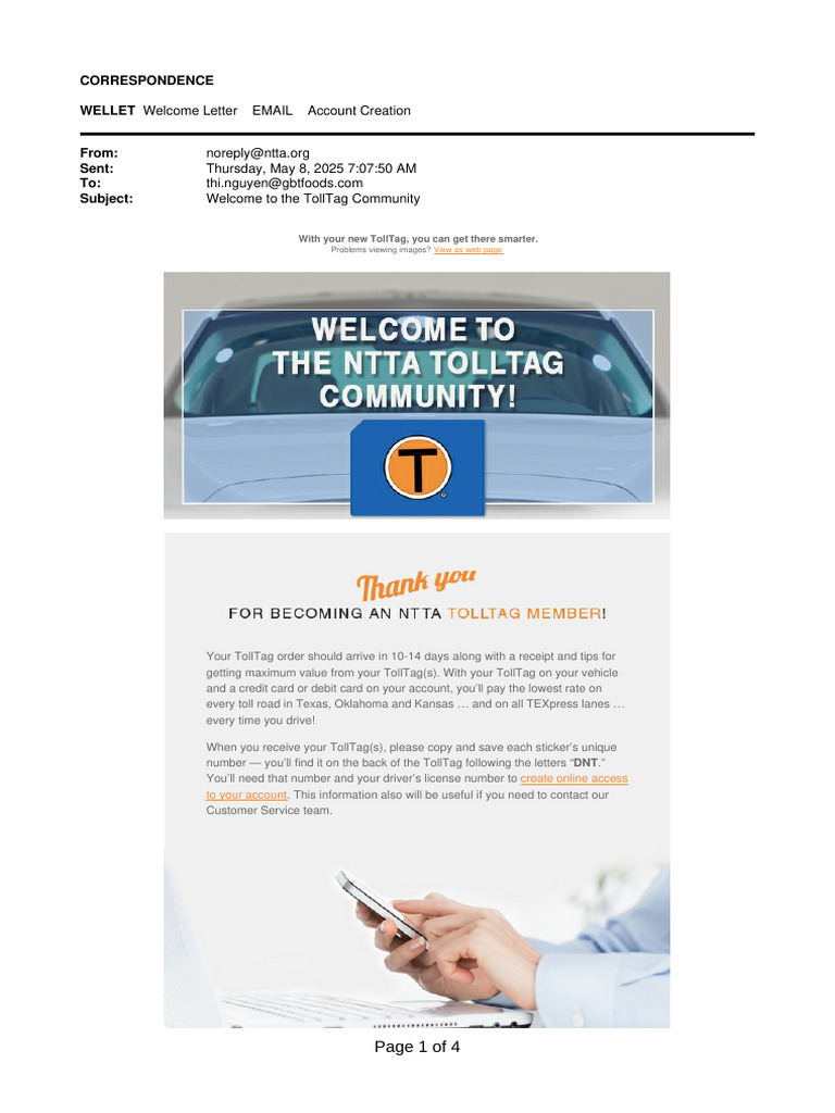 Welcome to Your NTTA TollTag Guide | PDF | Toll Road | Computing