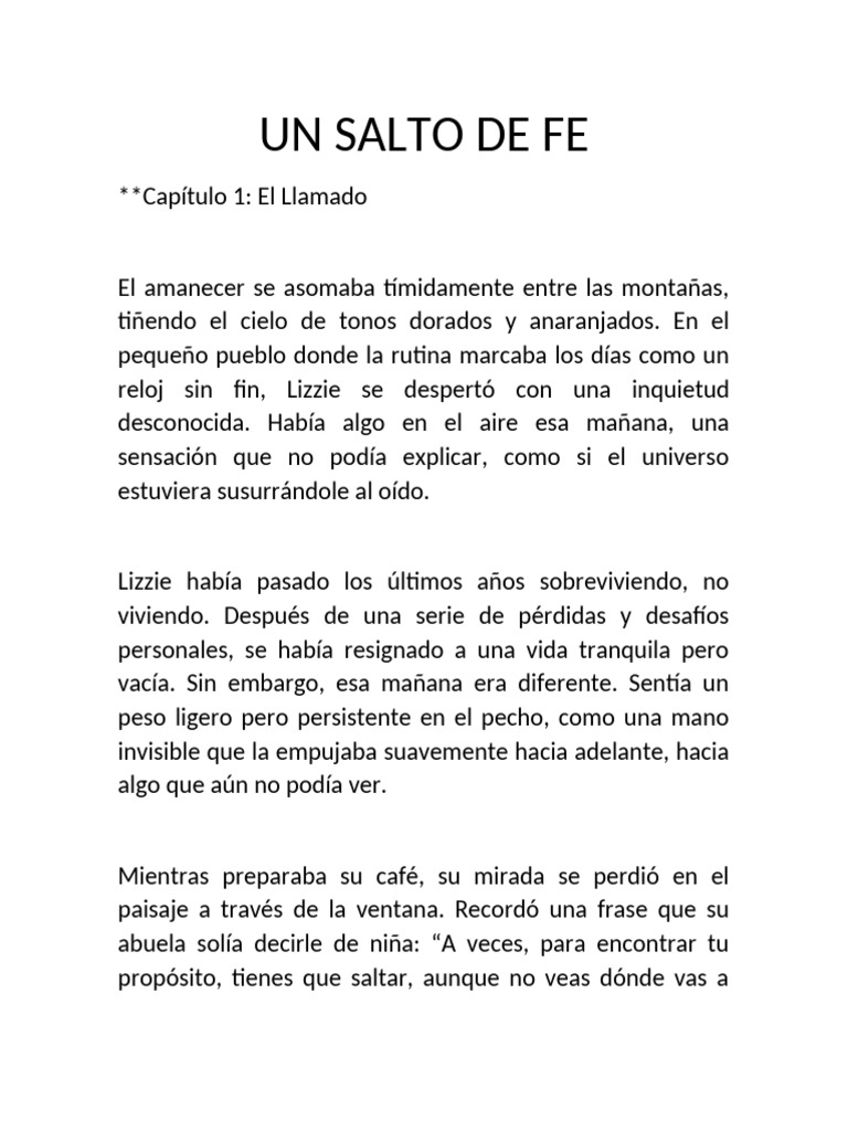 Un Salto de Fe | PDF | Amor | Fe