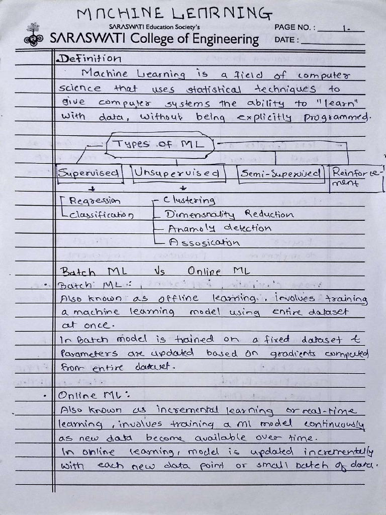100 Day Ml Notes | PDF