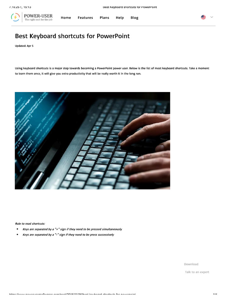 Best Keyboard Shortcuts For PowerPoint | PDF