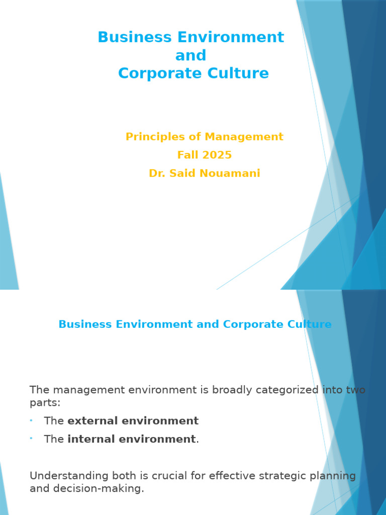 Business EnvironmentandCorporateCulture | PDF | Organizational Culture ...