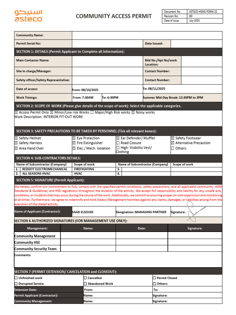 ASTECO-Community Site Access Pass 08-11 | PDF | Sanitary Sewer