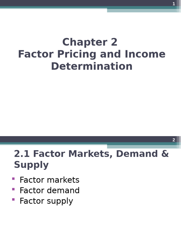 Factor Pricing and Demand Analysis | PDF | Labour Economics | Monopoly
