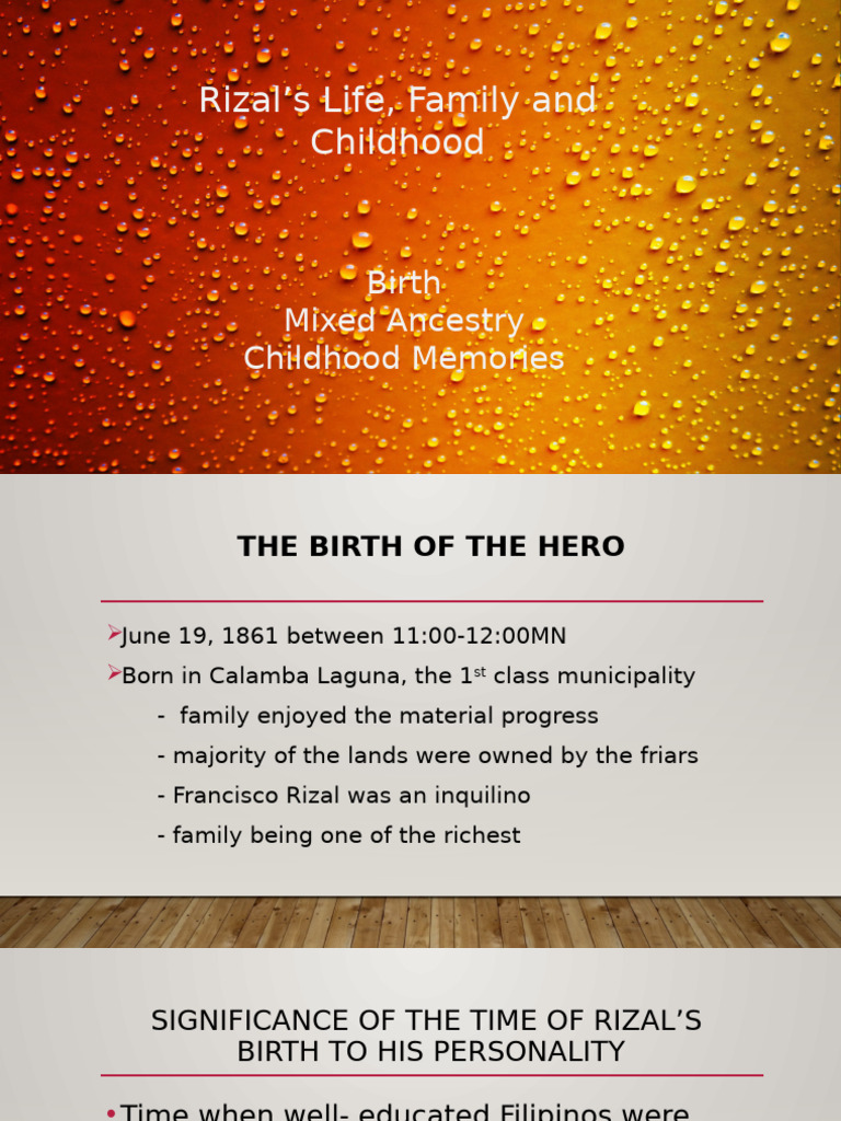 Rizals Childhood Family | PDF