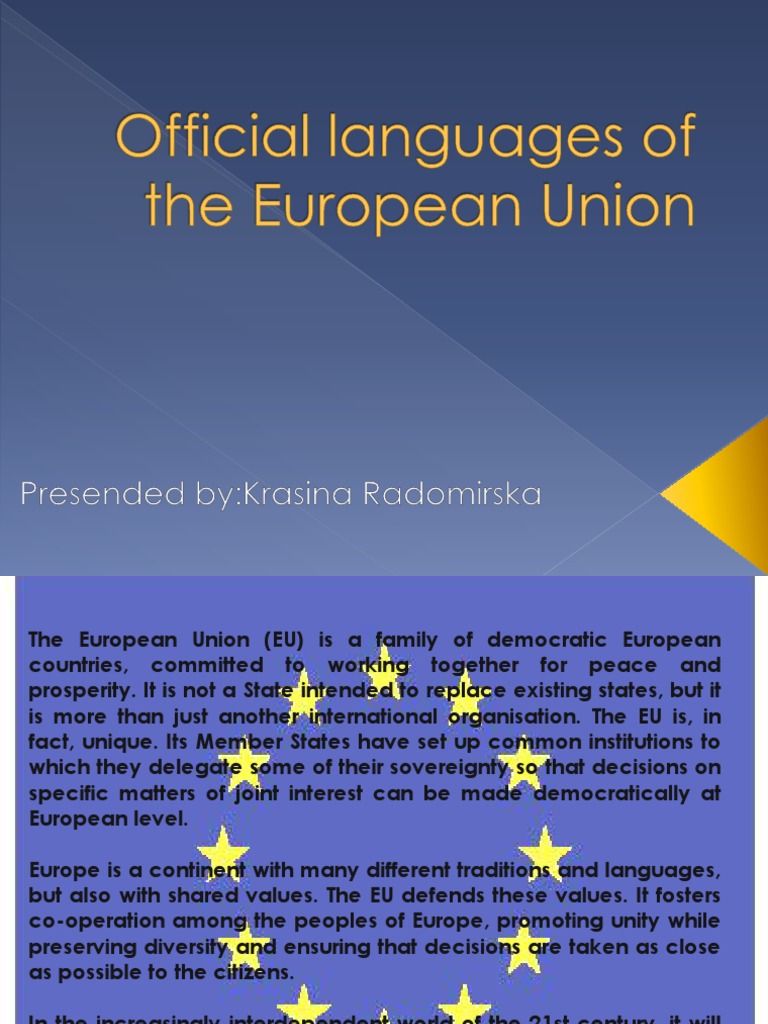 Eu Languages Pdf : List of official languages per country – ITULM