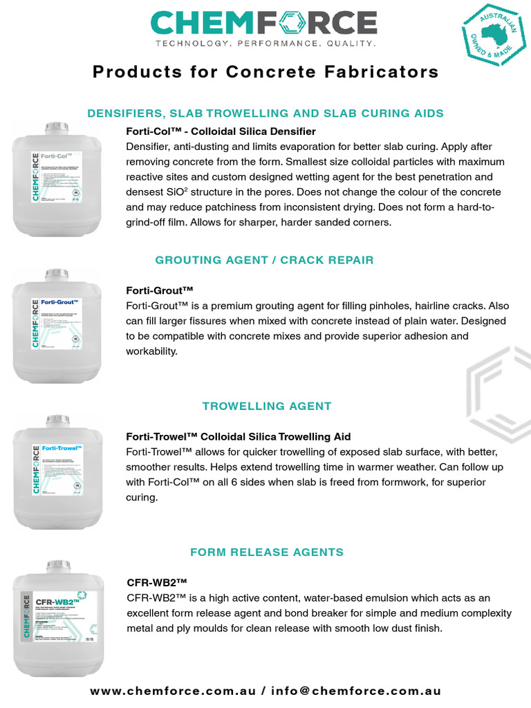 Concrete Form Release Agents Guide | PDF | Concrete | Silicon Dioxide