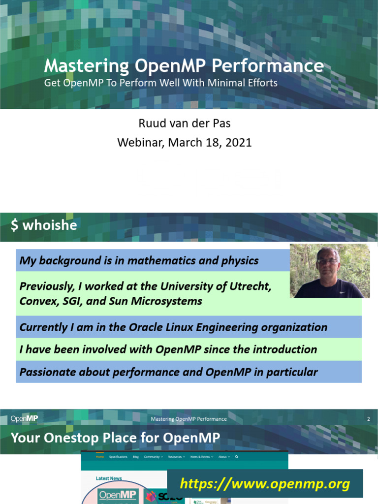 Openmp Webinar VanderPas 20210318 | PDF | Operating System Technology ...