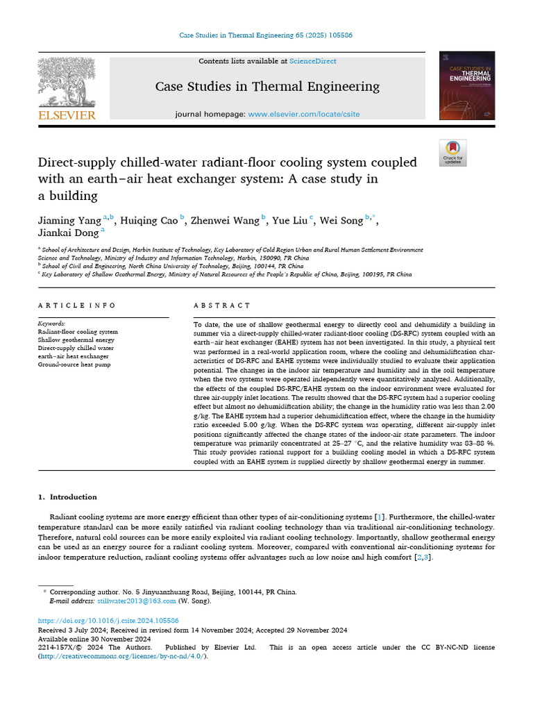 Chilled-Water Radiant Cooling Case Study | PDF | Humidity | Heat Transfer