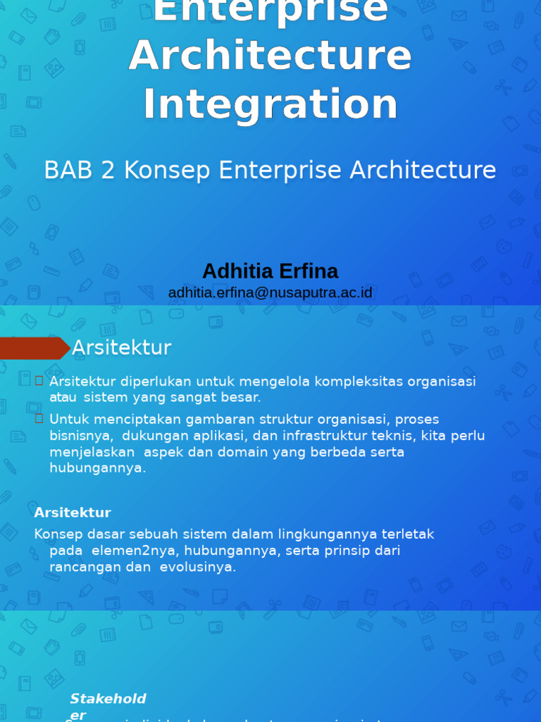 BAB 2 Konsep Enterprise Architecture | PDF