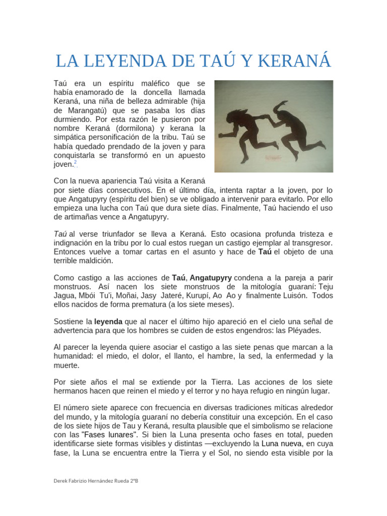 La Leyenda de Taú y Keraná | PDF
