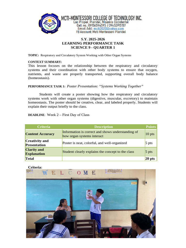 Area b.5 Learning Performance Task | PDF