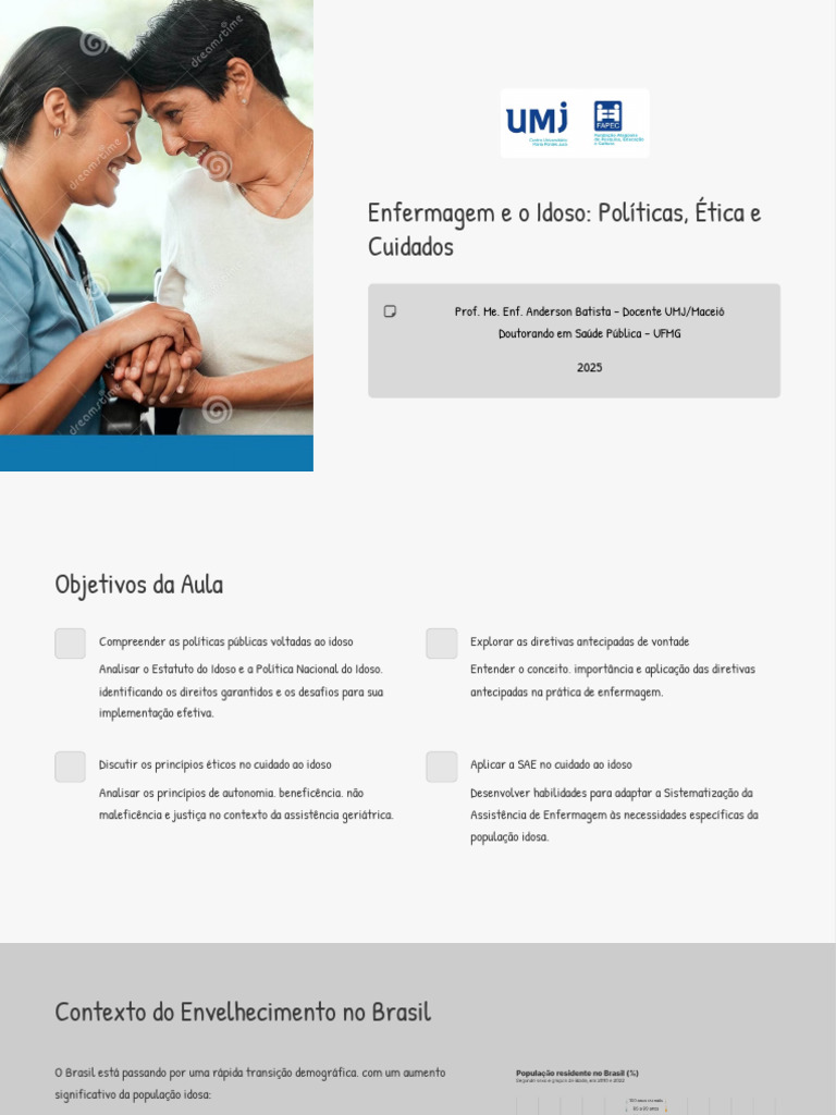 Cuidados de Enfermagem ao Idoso | PDF | Enfermagem | Terceira idade
