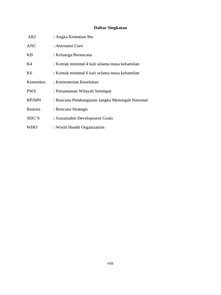 Daftar Singkatan | PDF