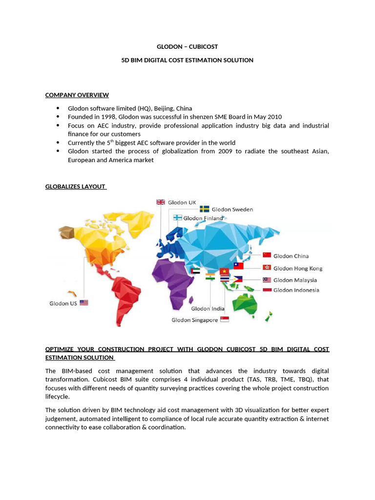 Glodon Cubicost: BIM Cost Estimation Guide | PDF | Building Information ...
