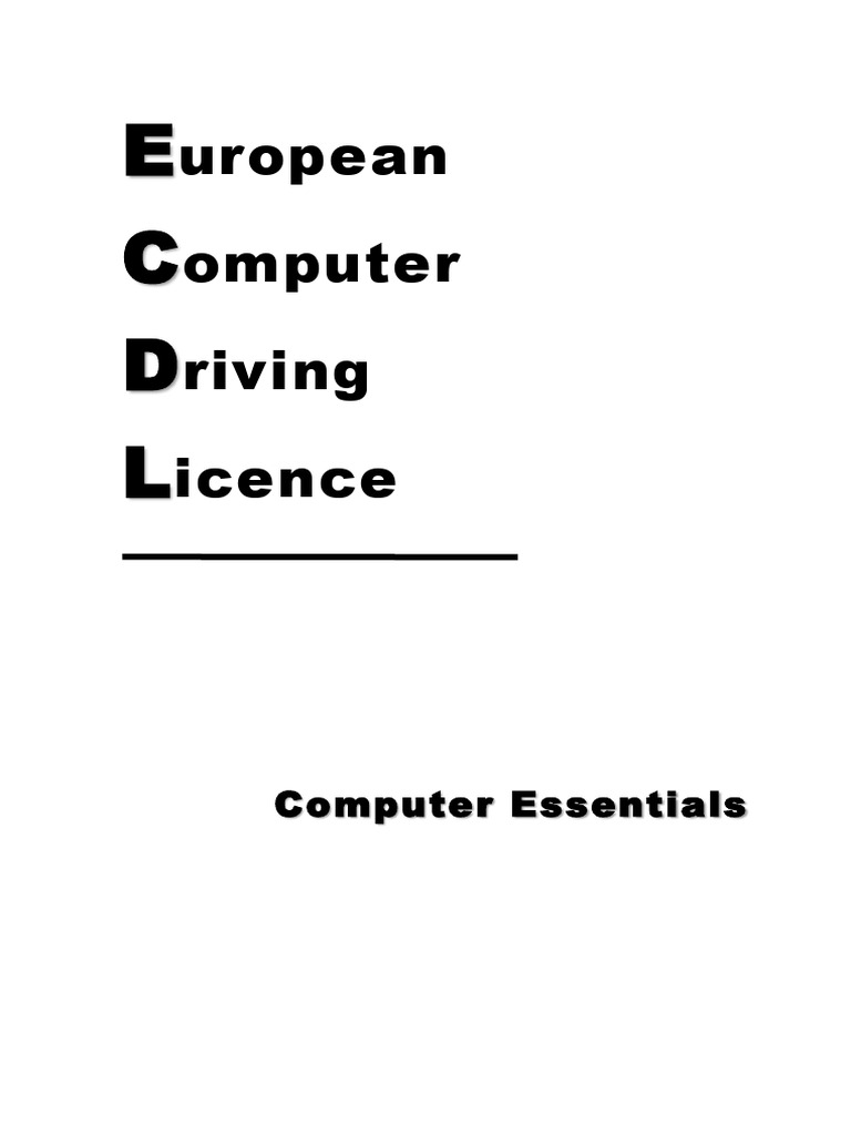 Computer Essentials ECDL Courseware | PDF | Graphical User Interfaces ...