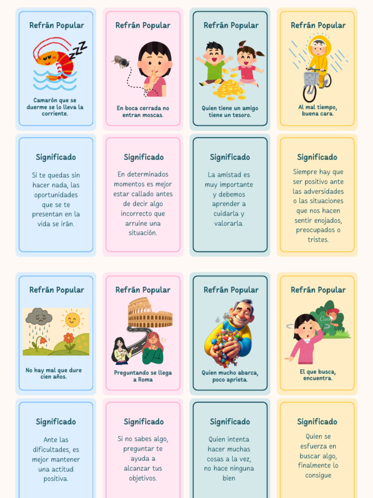 Refranes Populares y sus Significados | PDF