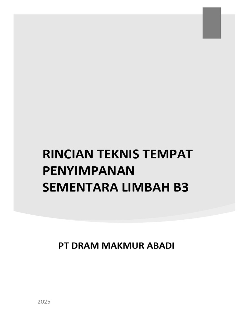 Lampiran Rintek B3 PT DMA | PDF