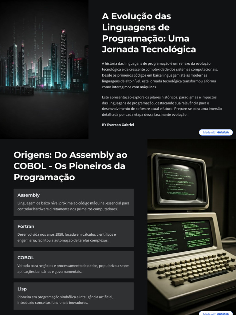 Evolução das Linguagens de Programação | PDF | Linguagem de programação ...
