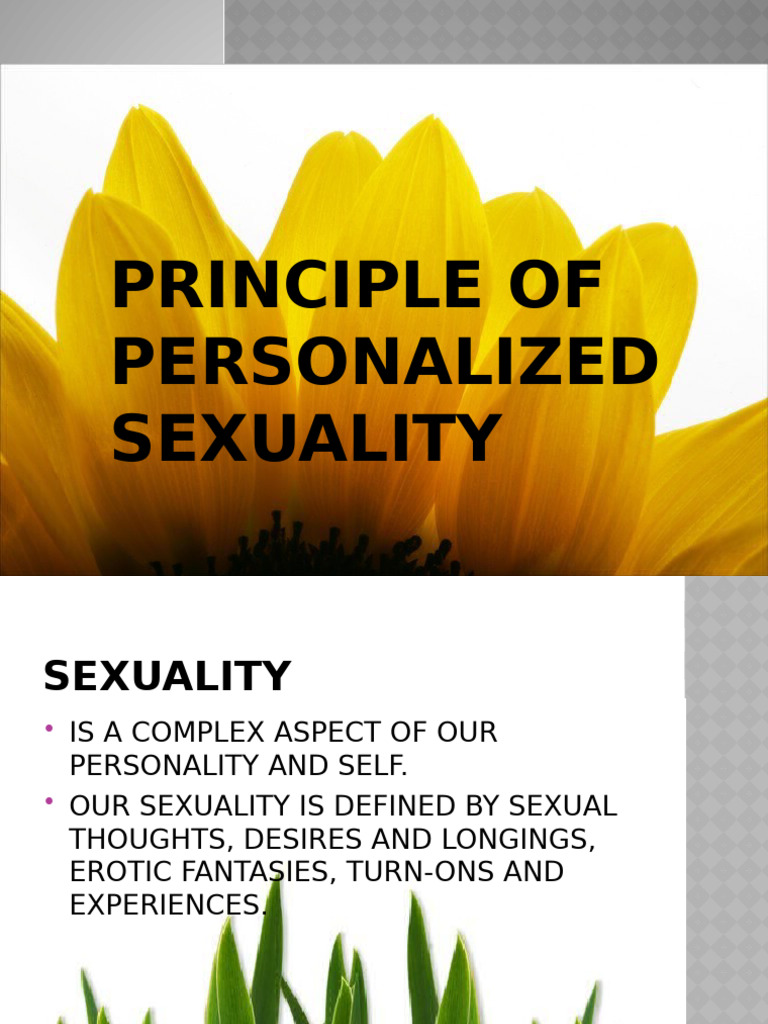 Principle of Personalized Sexuality | PDF | Human Sexuality | Love