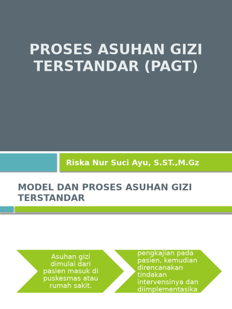 Proses Asuhan Gizi Terstandar (PAGT) | PDF