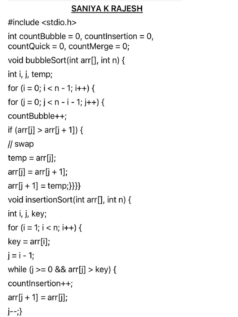 Sorting Program | PDF