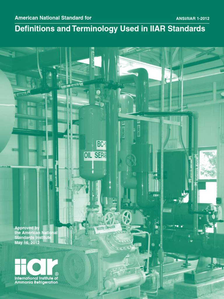 IIAR Standards Definitions Guide | PDF | Valve | Heat Exchanger