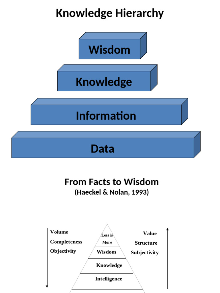 Data, Information, and Knowledge Hierarchy | PDF | System | Knowledge
