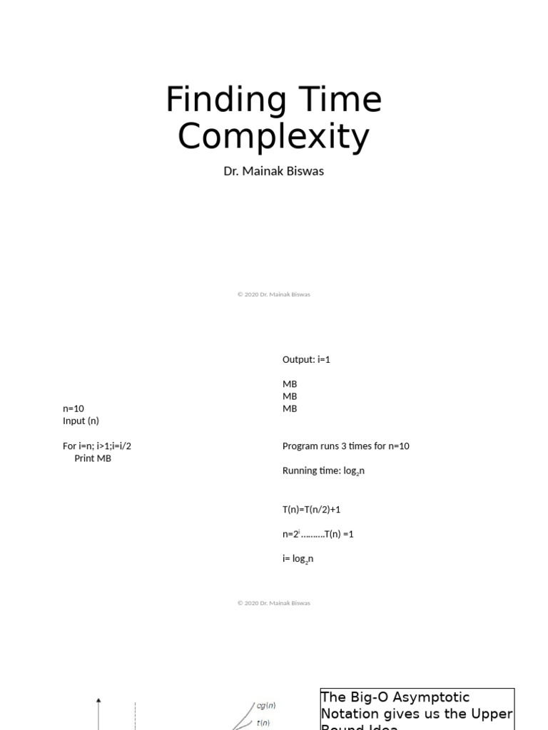 DS M1 L2 Finding Time Complexity | PDF