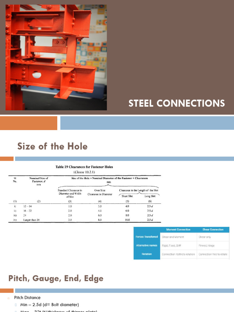 Steel Connections Drawing | PDF