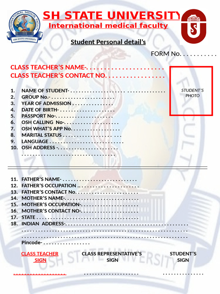 STUDENTS Form | PDF