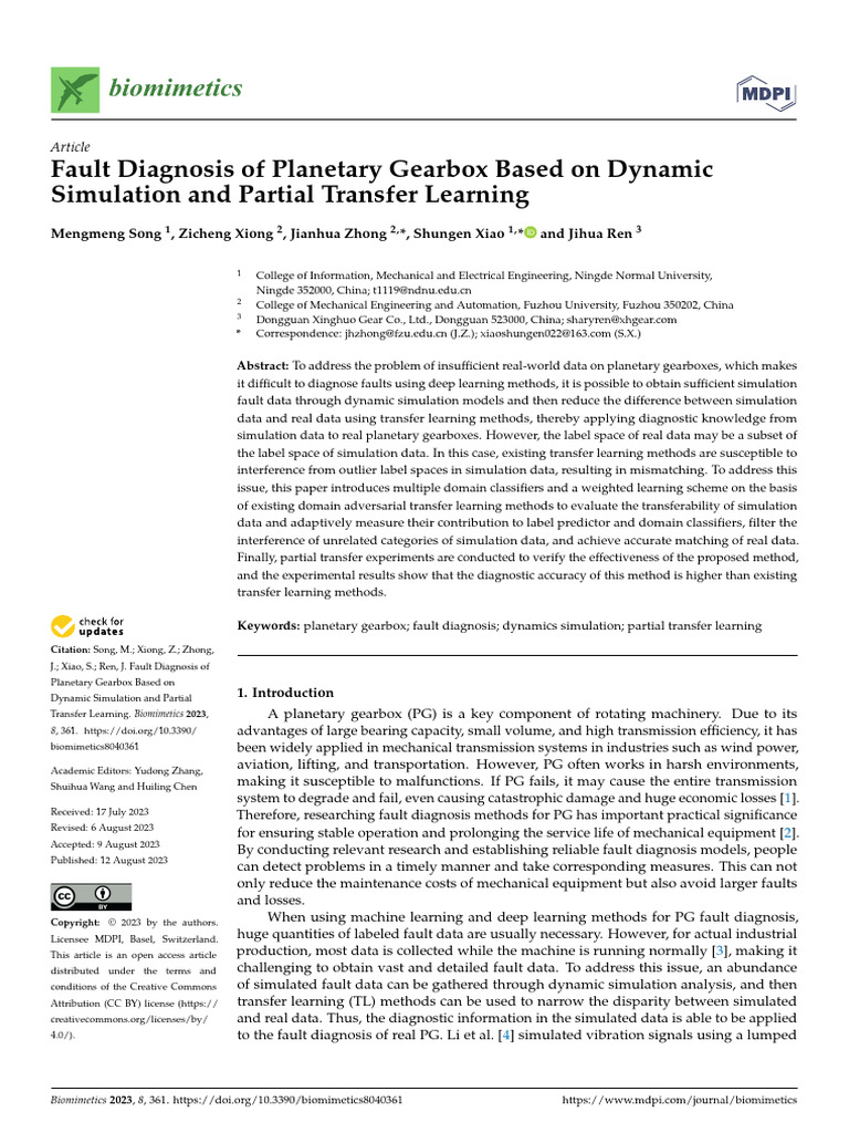 Fault Diagnosis in Planetary Gearboxes | PDF | Applied Mathematics ...