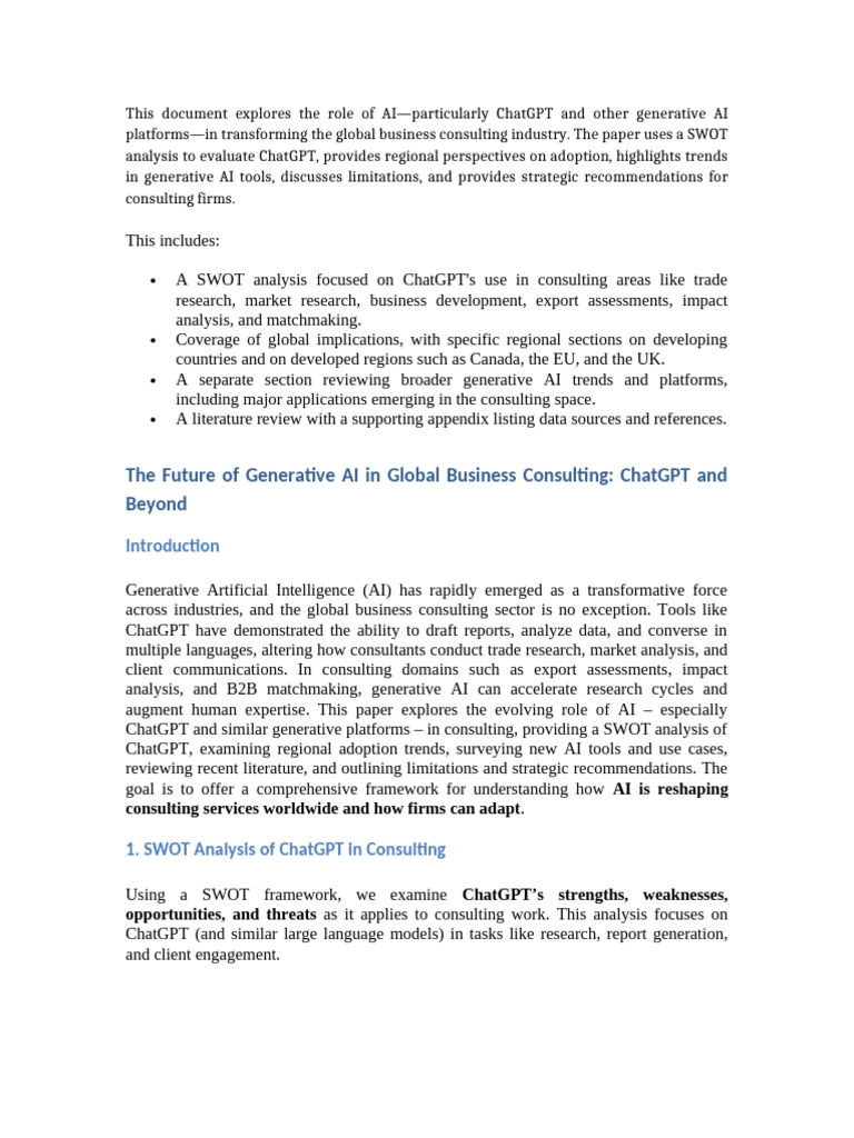 AI's Impact on Global Business Consulting | PDF | Artificial ...