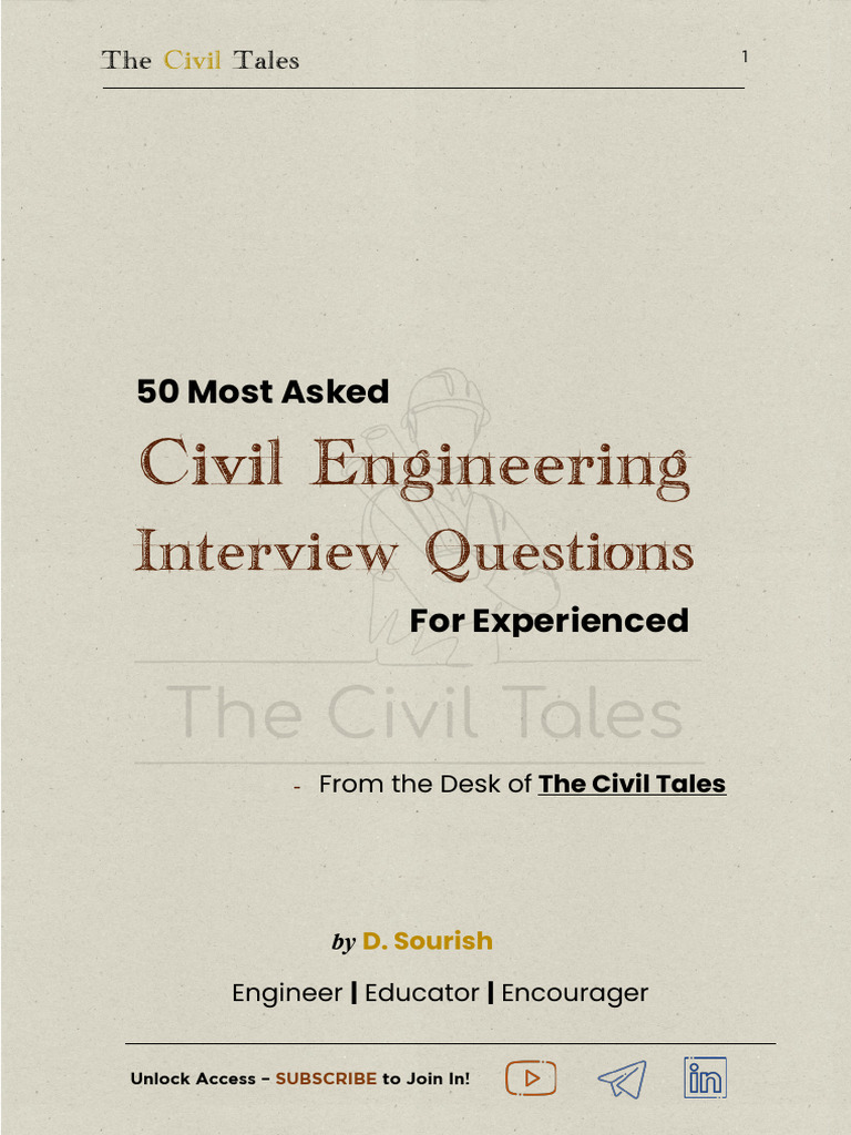 50 Essential Civil Engineering Interview Questions | PDF | Concrete ...