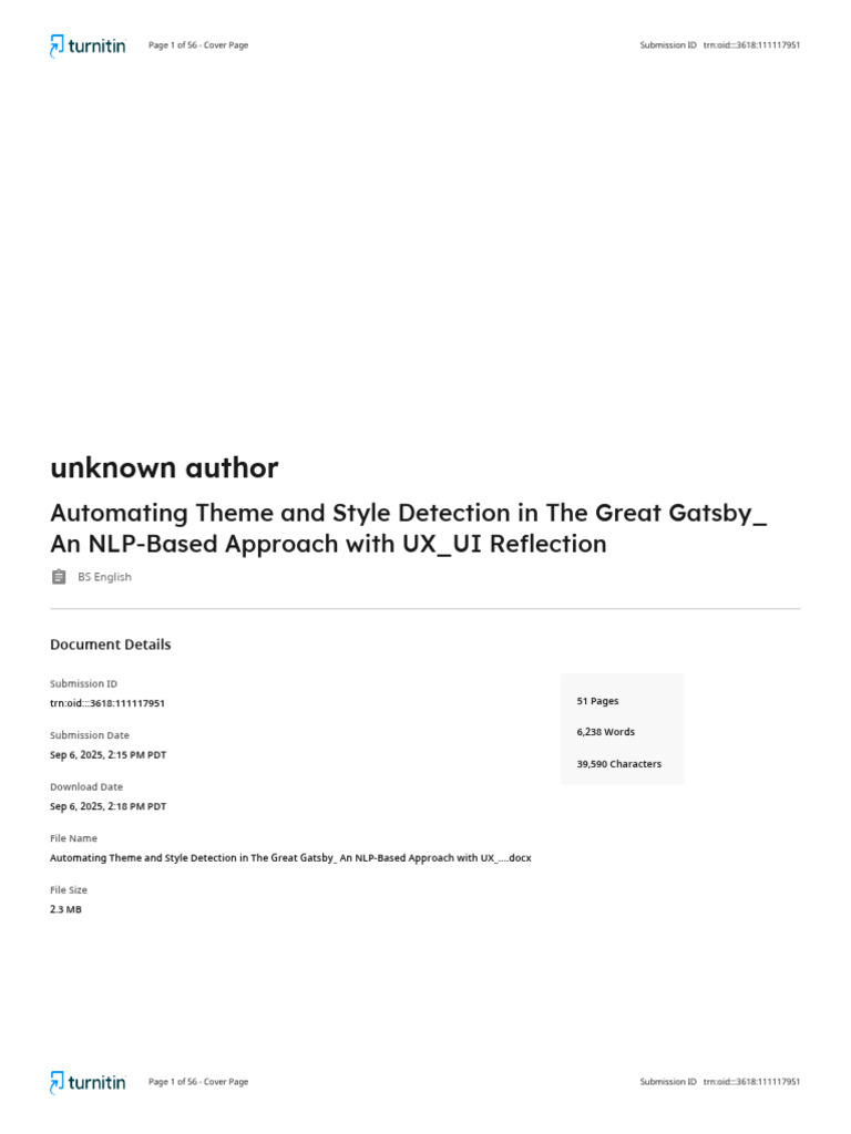 Automating Theme and Style Detection in The Great Gatsby - An NLP-Based ...