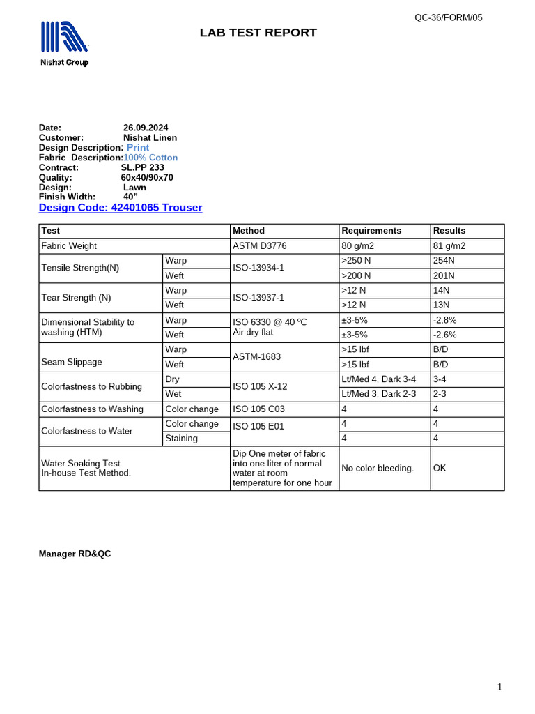 Lab Report-Desgin No 42401065 Trouser | PDF | Weaving | Textile Arts