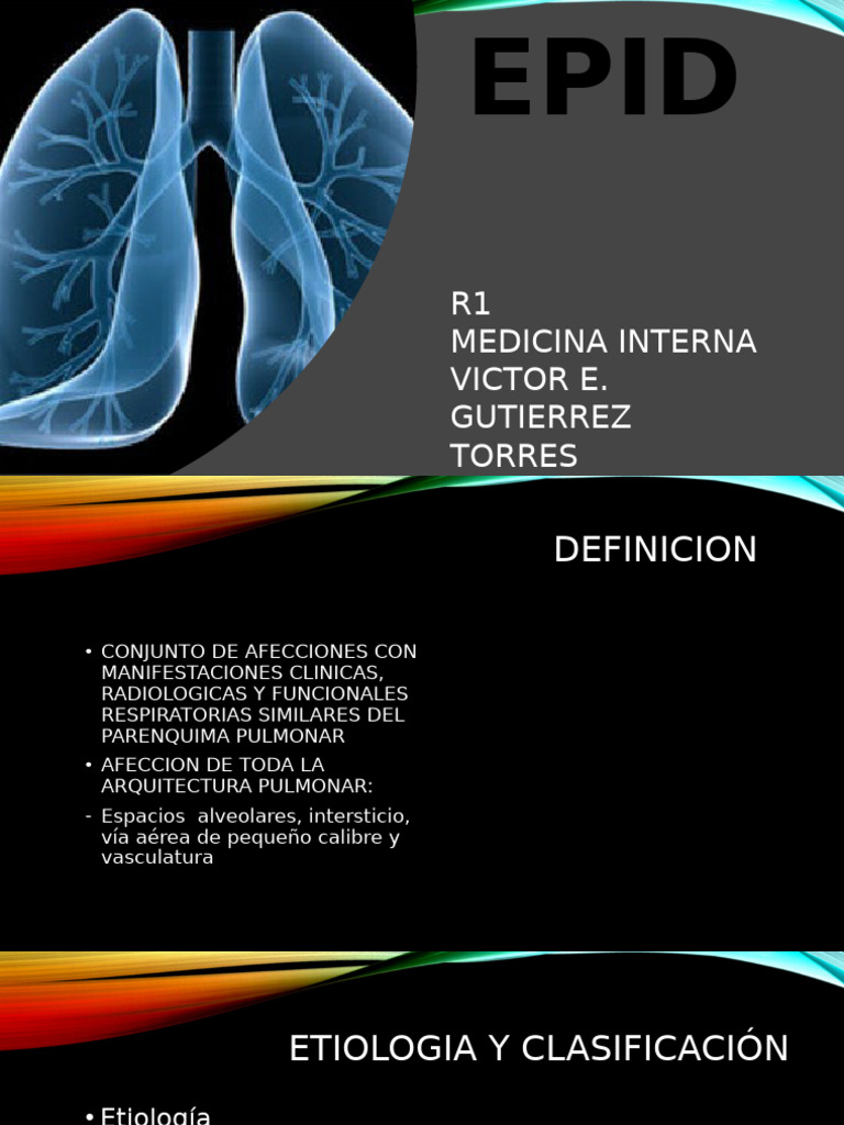 Clasificación de EPID en Medicina Pulmonar | PDF | Neumonía ...
