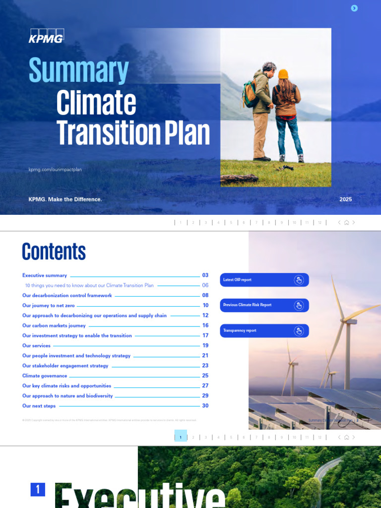 KPMG Climate Transition Plan 2025 | PDF | Climate Change Mitigation ...