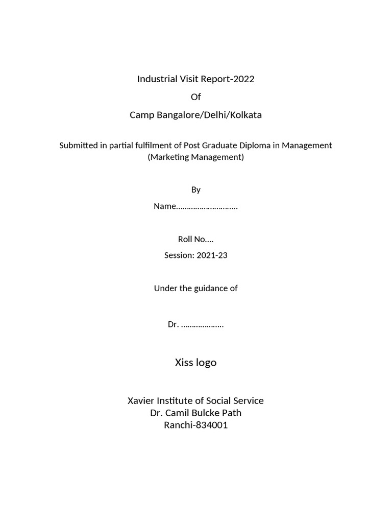 2022 Industrial Visit Report Summary | PDF