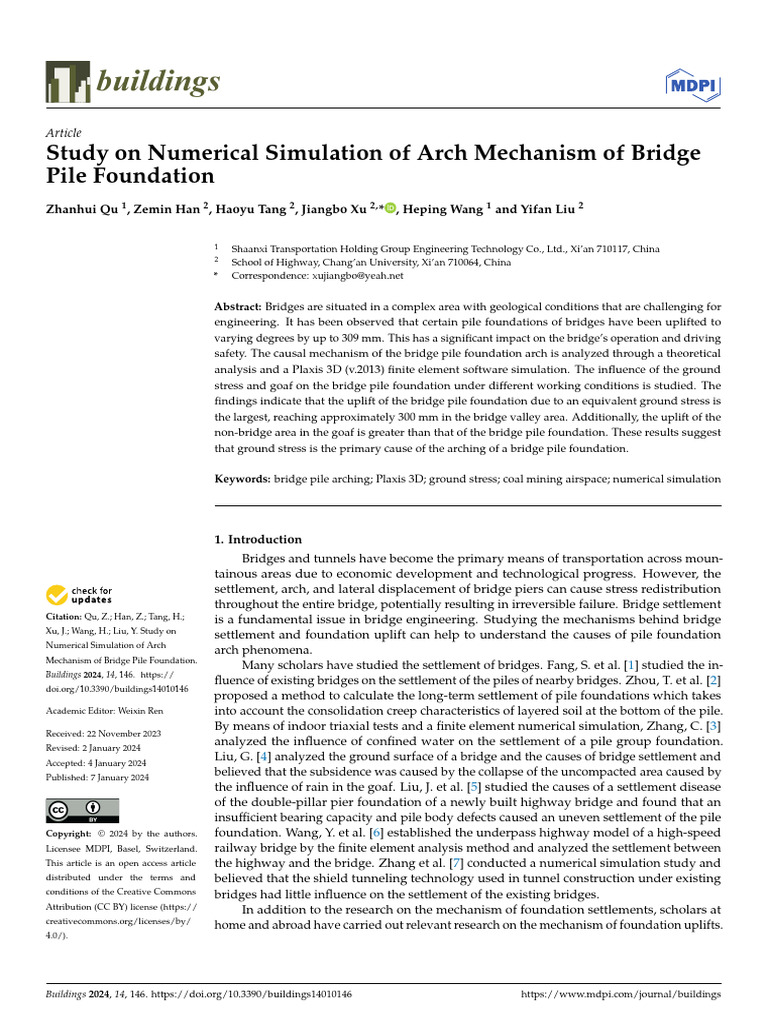 Numerical Simulation of Bridge Pile Arching | PDF | 3 D Computer ...