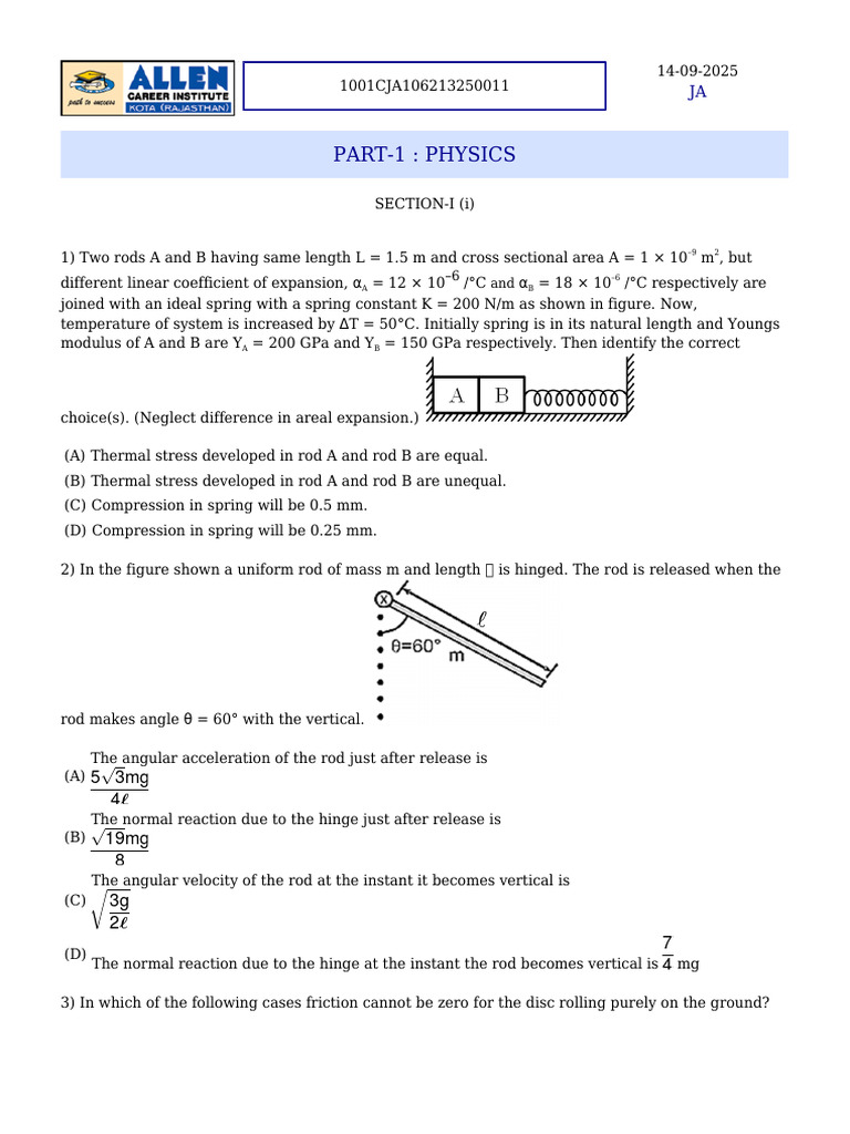 Solution (1) 1 | PDF | Force | Friction