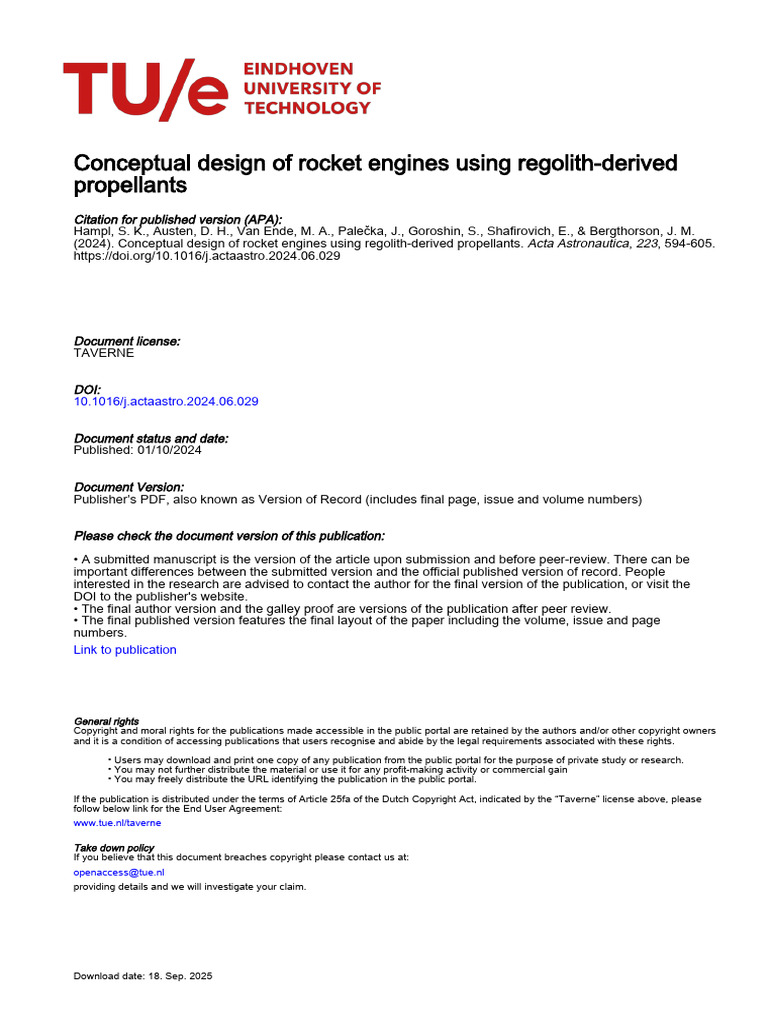 Conceptual Design of Rocket Engines Using Regolith-Derived Propellants ...