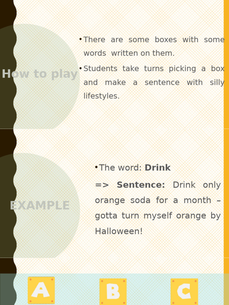 Fun Sentence-Making Game Ideas | PDF