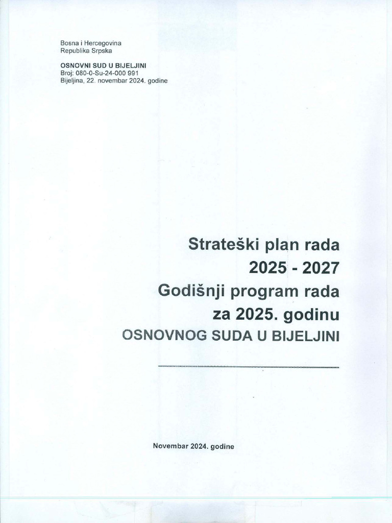 Strateki Plan Rada 2025-2027 | PDF